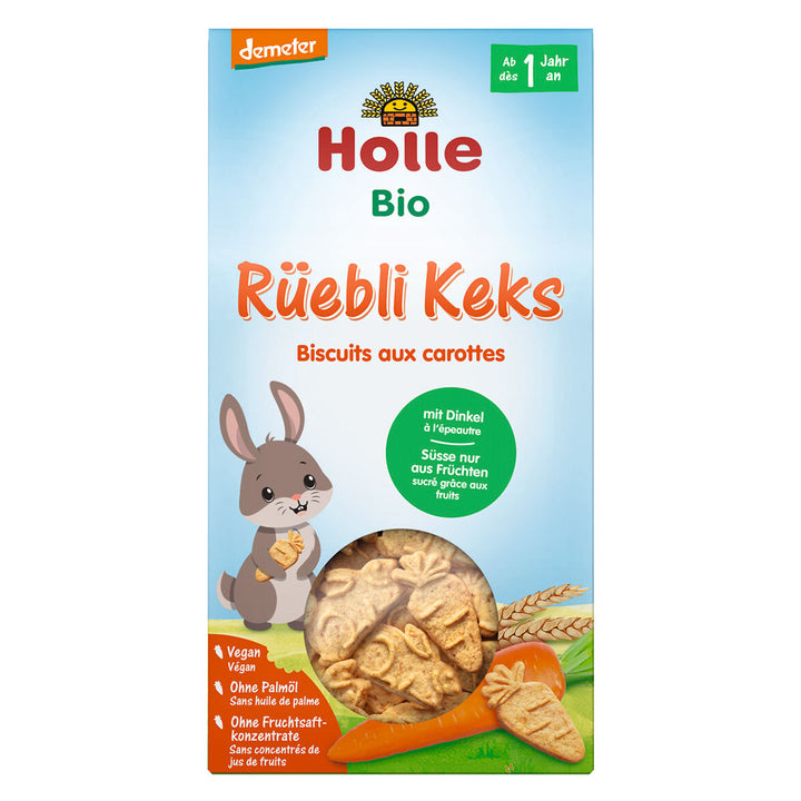 Galleta orgánica de espelta con zanahoria y dátiles para bebé Holle Baby Food - Biobebé