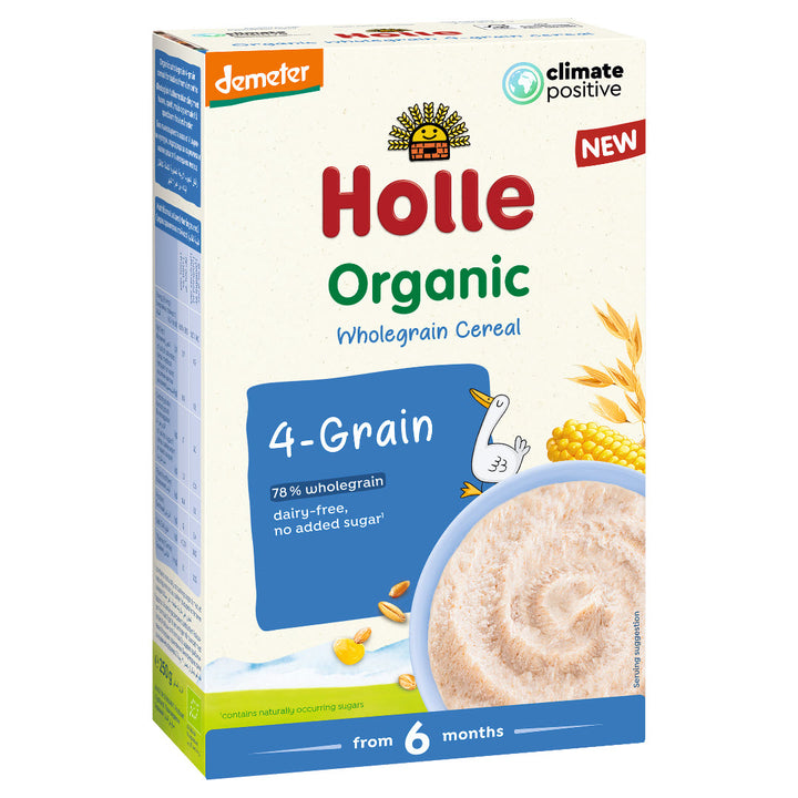 Cereal orgánico de 4 cereales para bebé Holle Baby Food - Biobebé