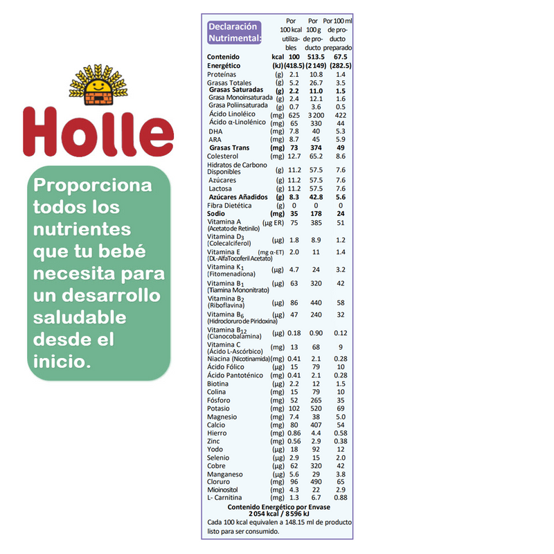 Holle Etapa 1 Cabra Envío Gratis Paquete 4 piezas (4 x 400 g = 1.6 kg) Fórmula orgánica para lactantes de 0 a 12 meses, DHA/ARA, Sin Aceite de Palma - Biobebé