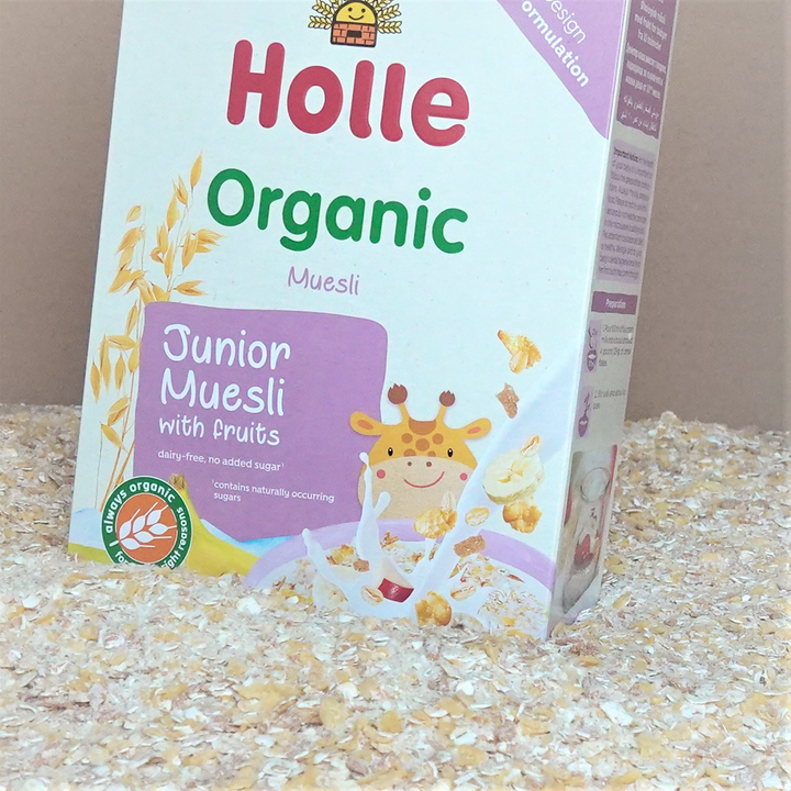 Muesli orgánico junior multigrano con fruta para bebé Holle Baby Food - Biobebé